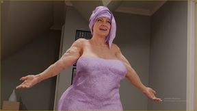 Old Lady Loves Shaking Huge Apples