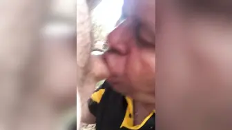 Daddy Gets a Blowjob on the Beach Dunes