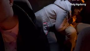 Passengers in a taxi &mdash;  dashcam captures explicit action inside the ride