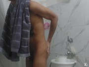 Asian with a Tiny Dick Taking a Full Shower