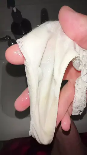 5am creampied panties receive cum again before shower