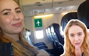 Airplane! Sucking Dick and Masturbating