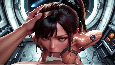 Yoghurt Party: Glossy Sci-Fi Cyber Girl POV (4K, Uncensored AI Animation)