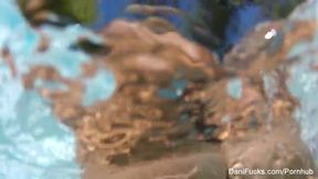 Wet and wild with MILF Dani Daniels and Cherie DeVille at the pool
