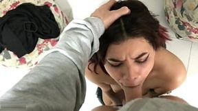 Steep sis' secret&#x1F92B; lust: sloppy slurp sessions with bro's beefy boner