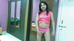 Pink Sissy Femboy Grips Bulge Till Gushing Sissygasm Destroyed