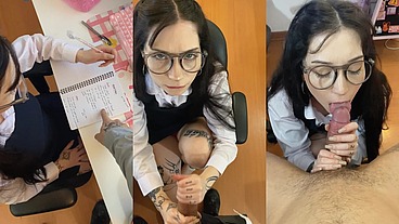 UNIVERSITARIA CALIENTE LE CHUPA LA VERGA A SU PROFESOR