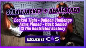 Straitjacket Bondage & Rebreather Bottle Breathplay: Restricted Gas Mask Challenge & Muffled Surrender (21 Min MOV HD)