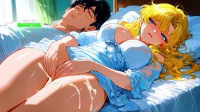 Extra Lessons After Dark with Blonde MILF - Ai Animation