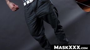 MaskXXX.com - Masked stud's muscular body show and solo masturbation session