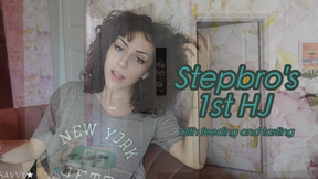 Stepbrother&#039;s First Handjob (with feeding and CEI)