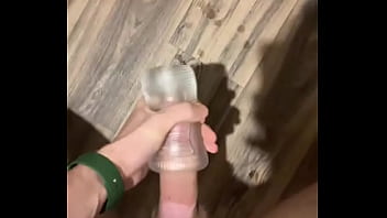 BIG Cumshot. HOT Twink Fucking a Flashlight