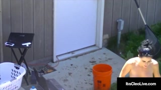 Cute Cam Girl Its Cleo Rides Cool Cycle &amp; A Vibrating Dildo!