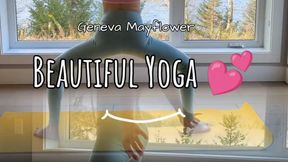 Beautiful real MILF Workout in Yoga Pants with Strip to Thong Ending - Geneva Mayflower Petite Sexy (Widescreen Video)
