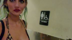 Public Bathroom 2 Squirts Pussy & Anal Masturbation