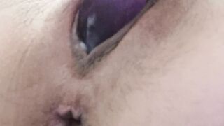 Creamy Vaginal Orgasm with Ass Plug before Bed - Quick and Strong