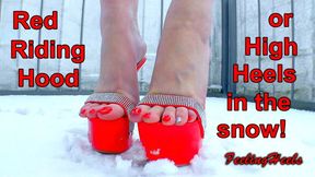 Red Riding Hood - starring: Vicky Heely - Episode 1 - Part 1 - HD - REMASTERED - High Heels in Snow Makeup Lipstick Nylons Costume Toe Wiggling Spreading - 720p - MP4