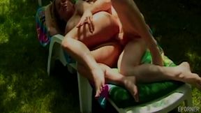 Tianna Taylor and Tina Cheri take turns deepthroating Steve Taylor's hard cock in wild outdoor sexcapade vol. 4, 14 - Steam