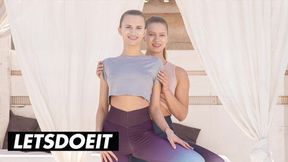 Double-jointed yoga sisters Stella and Mia twist into sick lesbian freakfest