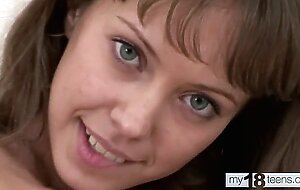 MY18TEENS - Beautiful brown-haired girl has a beautiful body