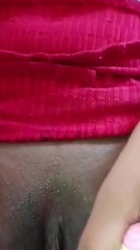 Sexy African Queen with Big Tits Enjoying Her New Vibrator and Squirts Multiple Times..