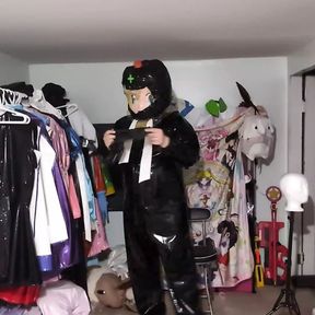 Heavy PVC Kigurumi Double Layered Breathplay and Viberator