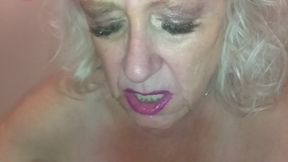 Horny Grandma Sucks Until She Tastes the Cream!