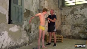 Redhead twink Avery Monroe tormented by dom Sebastian Kane