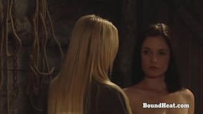 Hot Lesbian Boss Savoring Huge Slave's Nipples