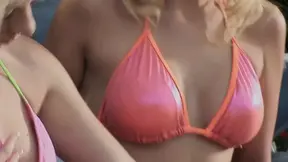 Sweet blonde lesbian plays with hard tongues and sweetest pussies