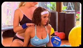 Gym Session Turns Intense with Blonde Beauty Ana Bell Evans & Victoria Pure