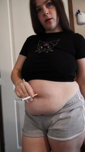 Feedee Belly Button Play