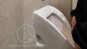 caught the guy pissing in the next urinal
