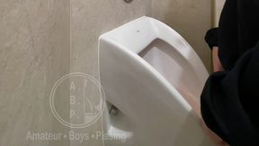 caught the guy pissing in the next urinal
