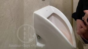 caught the guy pissing in the next urinal