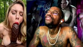 beautiful white girl deepthroating thick bbc, ai generated