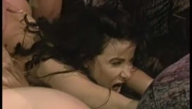 Hot lesbian sex turns into threesome