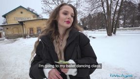 Hot Russian Ballerina has her Tight Pussy Penetrated my a Big Fat Cock - Public Agent