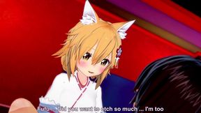 the helpful fox helps her man with his morning wood - the helpful fox senko-san hentai parody
