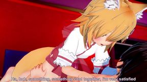 the helpful fox helps her man with his morning wood - the helpful fox senko-san hentai parody