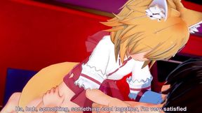 the helpful fox helps her man with his morning wood - the helpful fox senko-san hentai parody