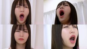 Sayaka Nanjo - CLOSE-UP of Japanese cute girl YAWNING - MOV