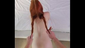 Redhead Dolly Little gets pounded POV doggy