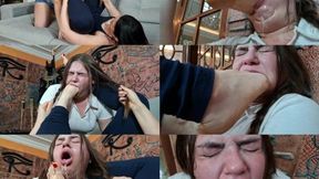 PERVERSE WITH THE CHOCKING FEET - GODDESS LETICIA MILLER & SLAVE MANU (PREPPY GIRL) EXCLUSIVE LM VIDEOS APRIL 2026 - CLIP 6