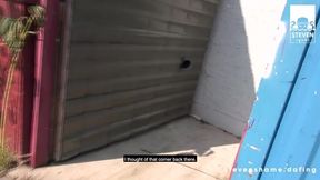 REAL COUPLE + FRIEND!! Public orgasm with Lullu Gun - StevenShameDating