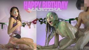 Martina has a very messy birthday