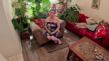 Big natural tits MILF spreads her legs for her stepson any time he wants sex