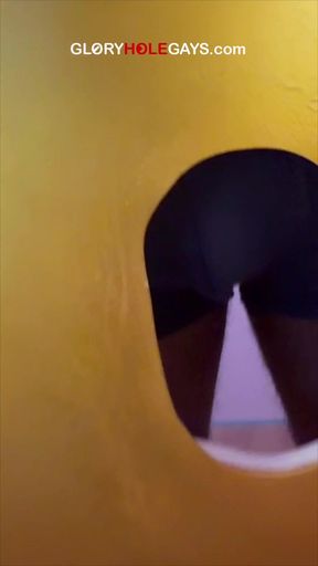 Hung Guy with a Rock-hard Cock at the Gloryhole