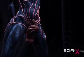 Futa Alien Chokes Blonde Hottie Throat Ass Gushing Cum Destroyed