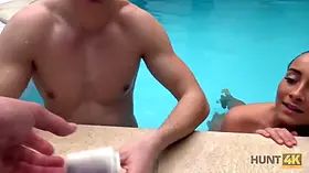 Hunt4k. teenager bad tramp sucks pecker and gets banged by the poolside